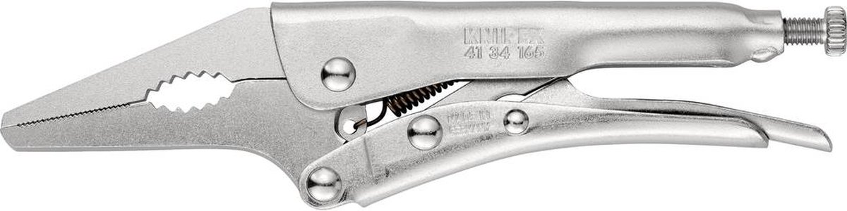 KNIP klemtang 4134, le 165mm, max. bekopening 20mm, instelschroef