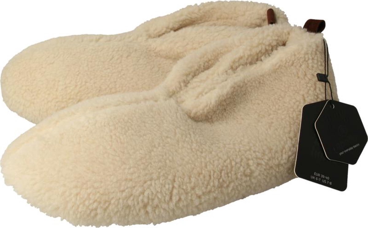 Apollo Slof dames teddy offwhite 39 40 1 paar