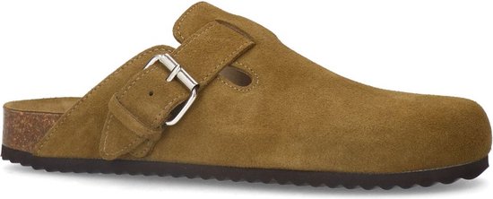 Sacha - Dames - Groene suède clogs met gesp - Maat 40
