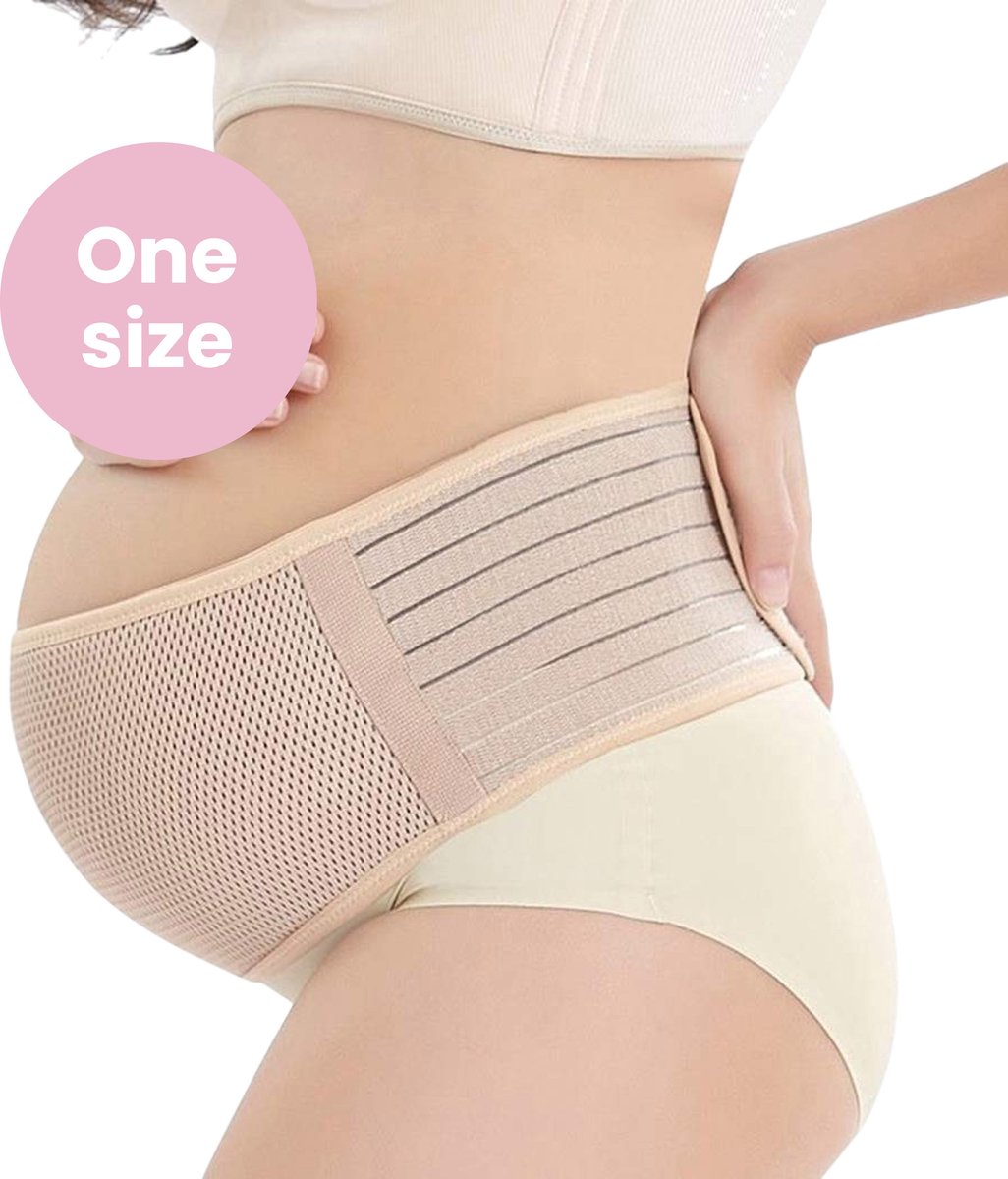 Qwali Zwangerschap buikband en bekkenband voor Postpartum - Zwangerschapskleding - Beige