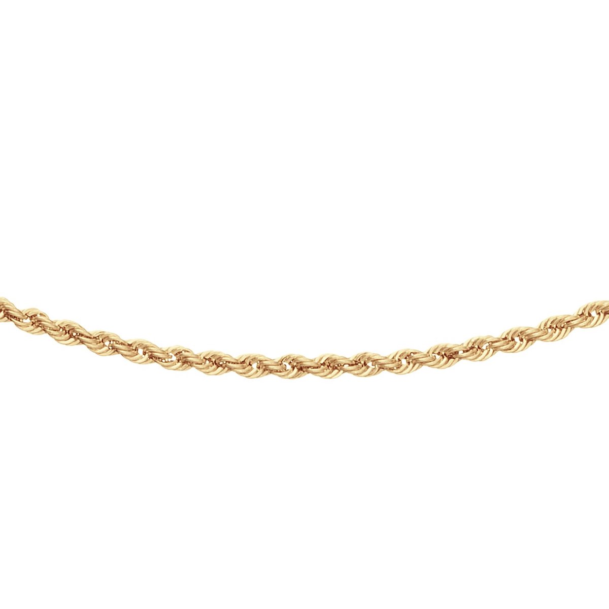 Glow 201.1461.45 Dames Ketting - Collier - Sieraad - Schakelketting - 14 Karaat Goud - Koord - 45 cm lang