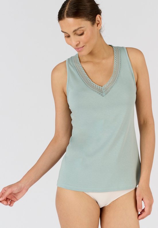 Damart - Débardeur en dentelle Climatyl - Femme - Vert - 38-40 (S)
