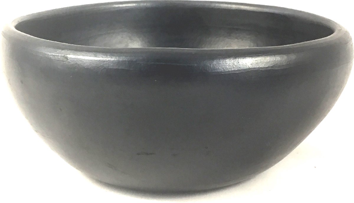Black Pottery - Kommen - 2 Stuks - D 17,5cm X H 8cm - Aardewerk - Hittebestendig - Zwarte - Serveerschalen - BP13-8X2
