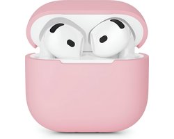 Studio Air Hoesje geschikt voor Airpods 4 - Schokbestendige Siliconen Case - Roze