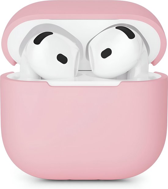 Studio Air Hoesje geschikt voor Airpods 4 - Schokbestendige Siliconen Case - Roze