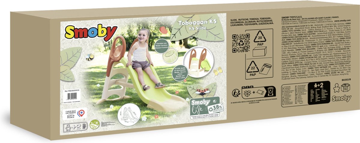 Smoby - Smoby Life -Glijbaan KS - Peuter - voor buiten - met wateraansluiting - vanaf 2 jaar — afbeelding 8