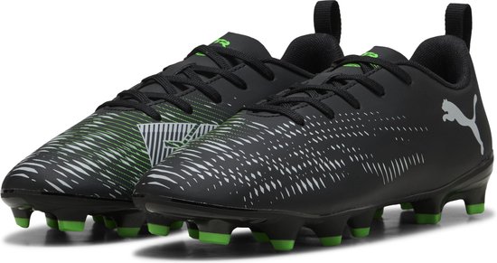 PUMA FUTURE 8 PLAY FG/AG Jr Unisex Sportschoenen - PUMA Black-Cool Light Gray-Fluo Green