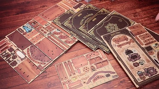 Houten modellen bouwpakketten-DIY Book Nook Kit( Engelse architectuur)-modelbouw houten bouwset volwassenen-Met ledlicht-3D houten puzzel-voor Kerstmis-Halloween-verjaardag- ideeën voor