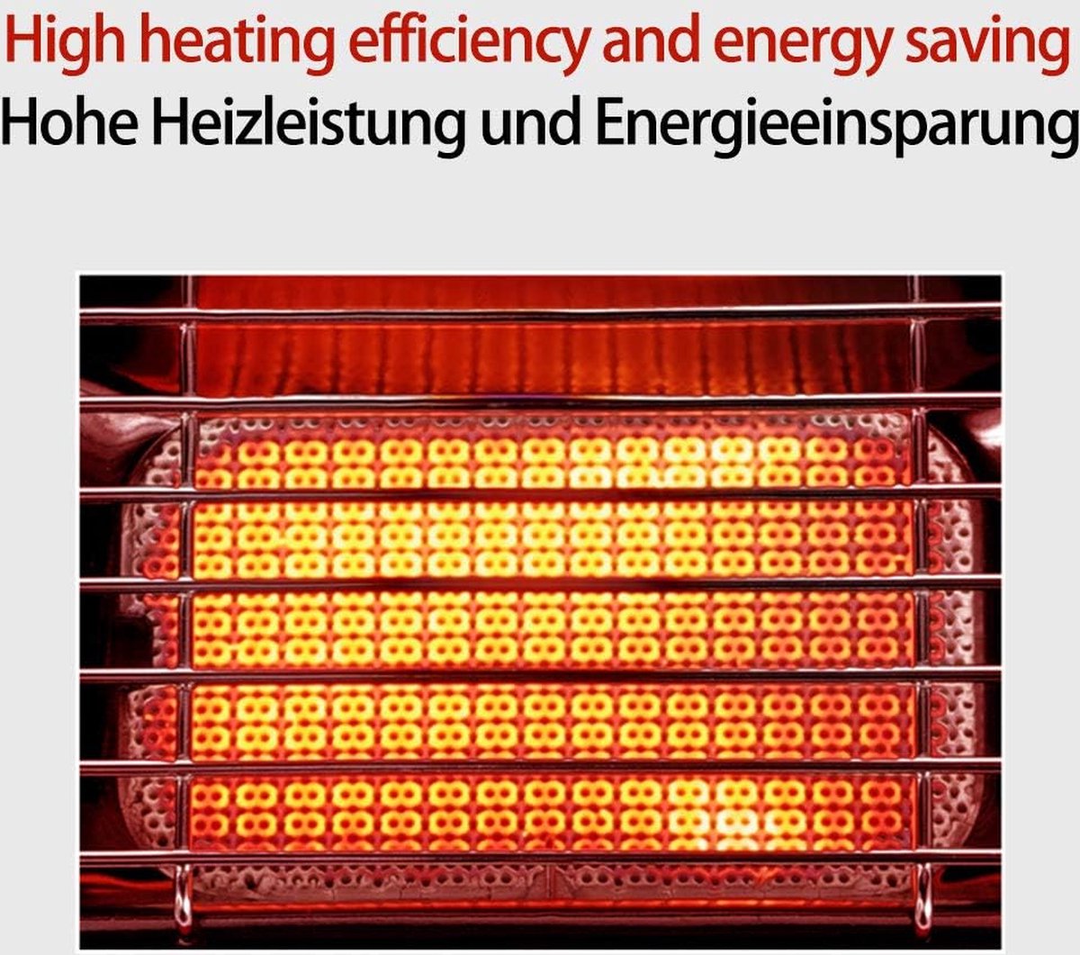 Borvat® Kamping Gaskachel - Heater - Kachel - Terrasverwarmer - Camping gaskachel - Buitenkachel - Gas Heater - Verstelbaar - Draagbaar - Zwart – foto 2