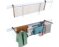 Foxydry Duo 162 cm wasrek balkon - corten - rechthoekige reling