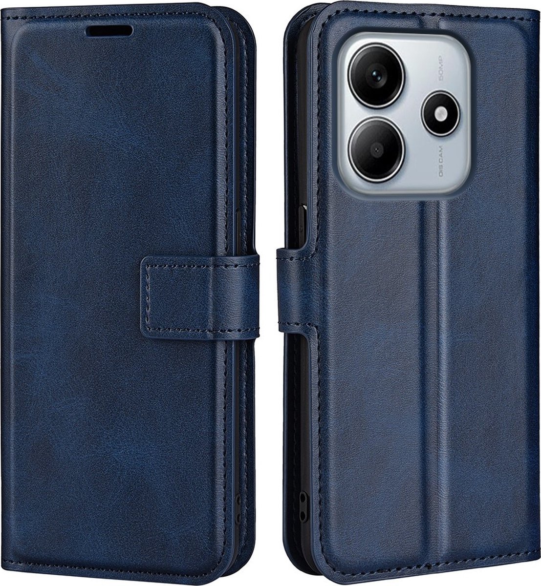 Coverup Hoesje - Geschikt voor Xiaomi Redmi Note 14 5G Hoesje - Coverup Deluxe Book Case - Blauw