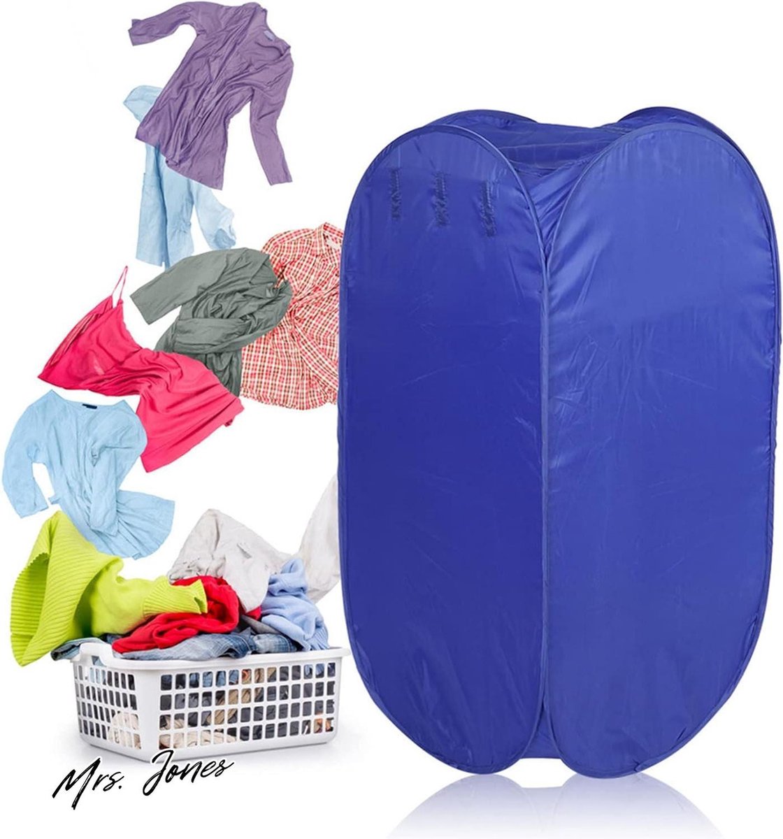Mrs. Jones Opvouwbare 3-Tier Elektrische Droger Machine - Draagbare Elektrische Kleding Droogrek - Mini Wasdroger Machine voor Appartementen Wasserij Huishouden - Blauw .