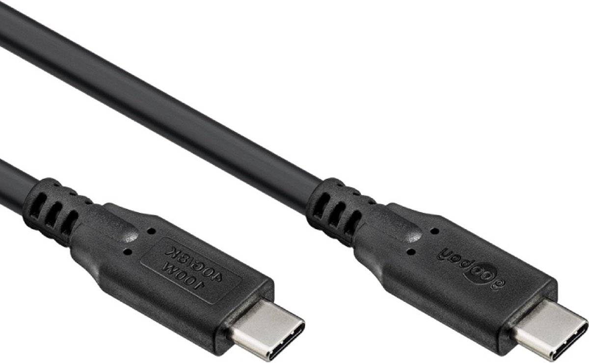 USB-C Kabel - USB4 Gen 2x2 - 100W laden - Pro - 1,5 meter - Zwart