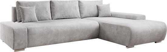 Juskys Sofa Iseo Links mit Schlaffunktion - Stoff Couch L Form für Wohnzimmer - Beige online kaufen bei Netto