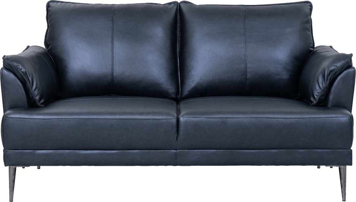 Giga Meubel 2-Zits Bank Soul - Zwart - Leer - 160x90x88cm