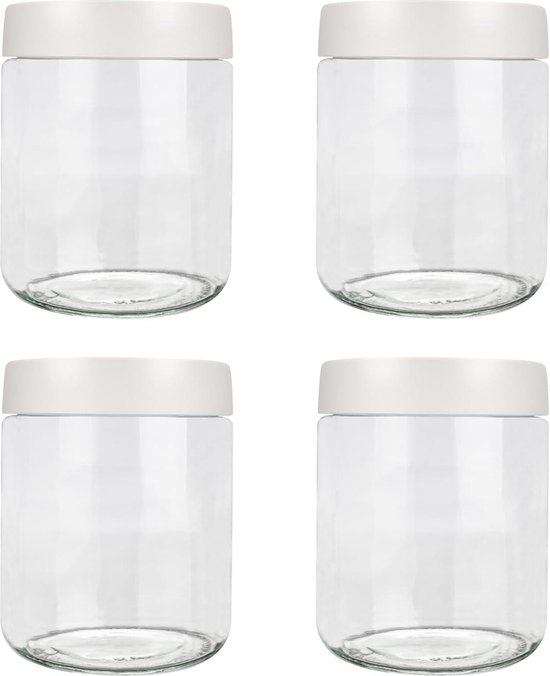 AMEY Wasmiddel Dispenser Glazen Pot - Twee Een Gallon Decoratieve Stof Wasverzachter - 22 Stickers - Stand -3 Muurstickers- Uitloop - Druppelmatten-Krijtborden en Pen - SS Deksel