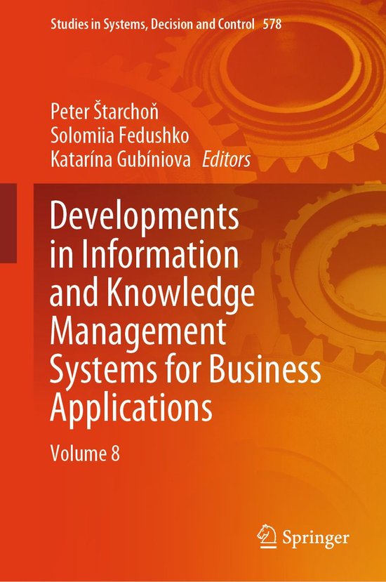 Studies in Systems, Decision and Control 578 - Developments  ... - cover