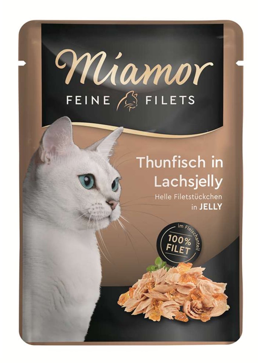 Miamor Miamor Feine Filets - Natvoer Kat - Tonijn & Zalm in Gelei - Vetarm - 24 x 100g