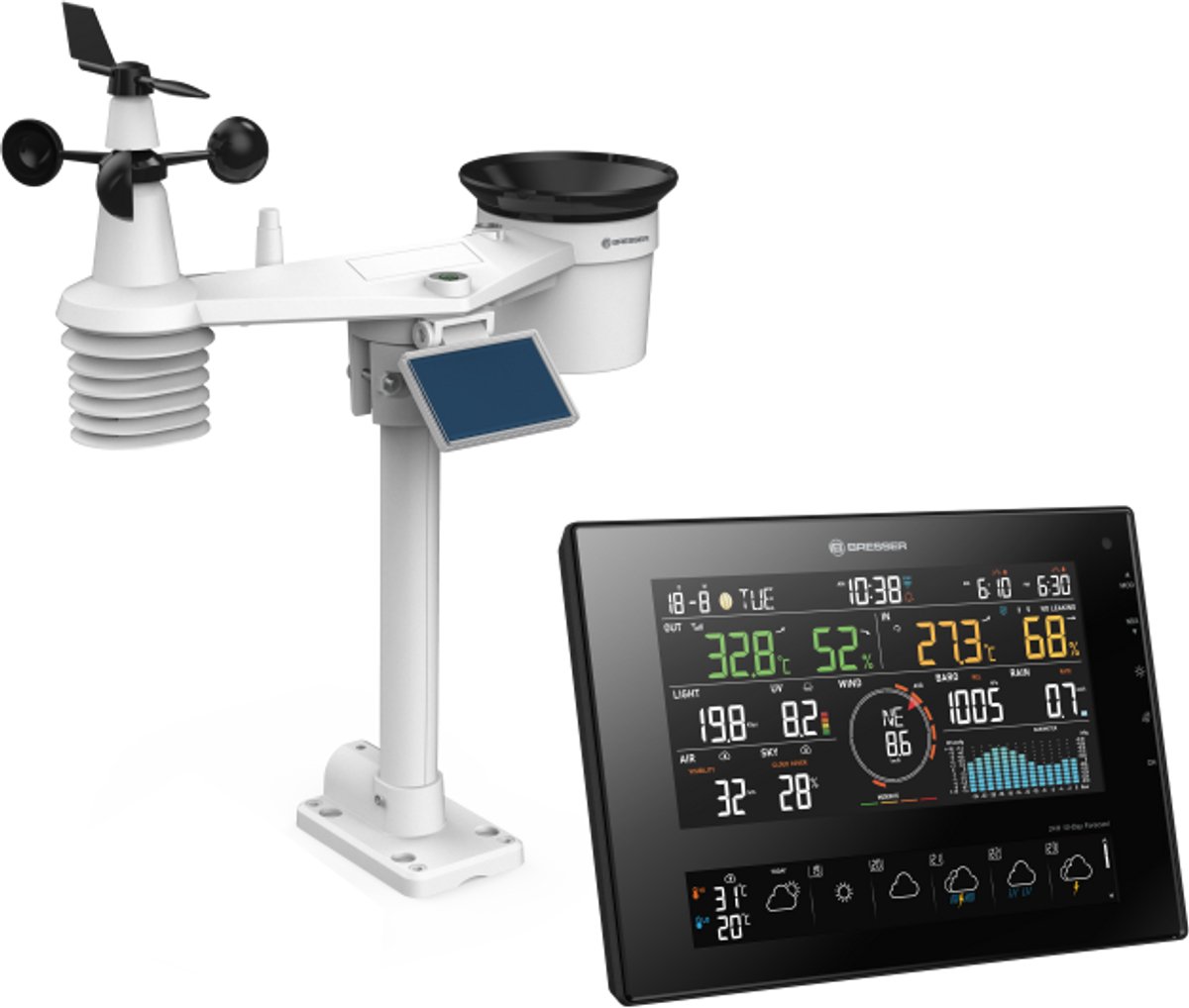 Bresser weerstation - 11-dagen 4cast - wlan-weerstation - 7-in-1 afbeelding
