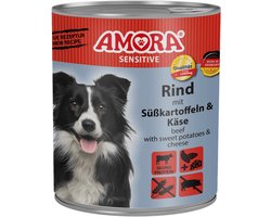 AMORA Dog Sensitive 6x800g - Rund & Zoete Aardappel
