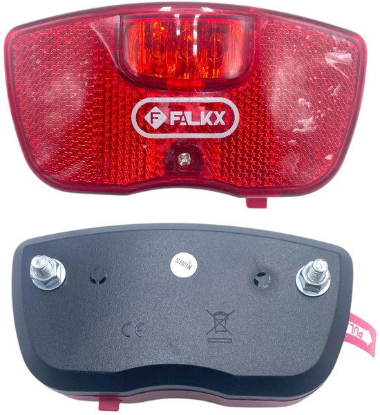Falkx Retro LED fietsverlichtingsset - koplamp en achterlicht met reflector - inclusief batterijen — afbeelding 2