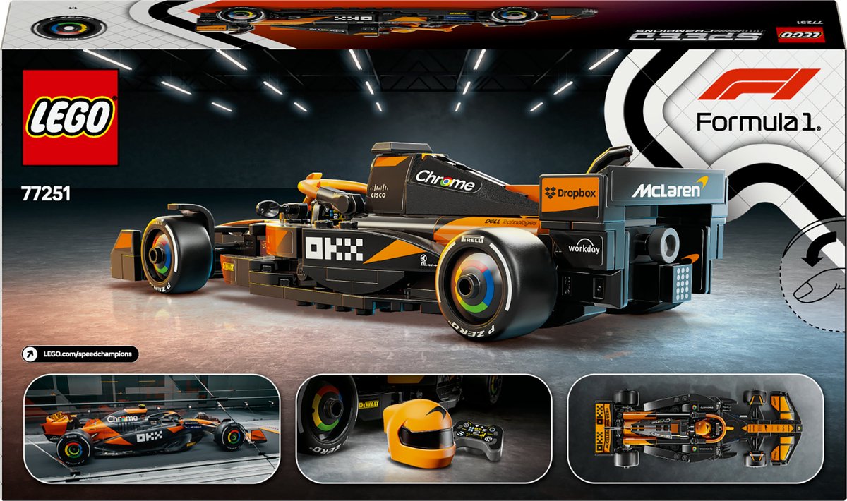 LEGO Speed Champions McLaren F1 Team MCL38 racewagen Set - 77251 — afbeelding 6