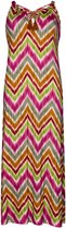 Pastunette Jurk Watercolor Chevron - Viscose - Mouwloos - Lang - Maat 38