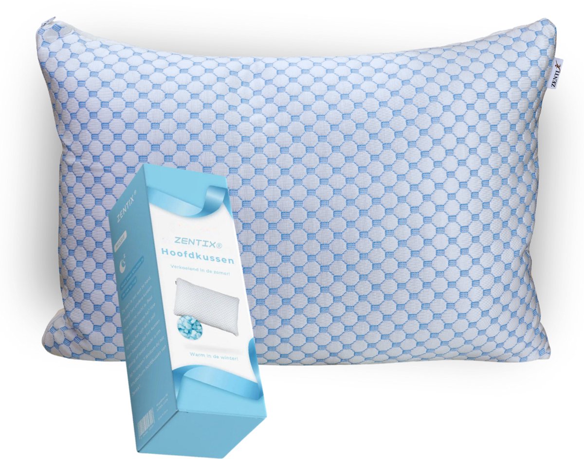 Zentix - Hoofdkussen Memory Foam -Hoofdkussen 50x70 - Verstelbaar - Geschikt voor rug-, zij- en buikslapers