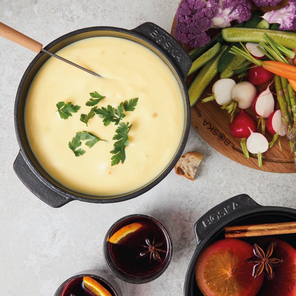 BOSKA Fondueset Party Pro - Kaasfondue - Fonduepannen - Gietijzer - 1,1 L – foto 6