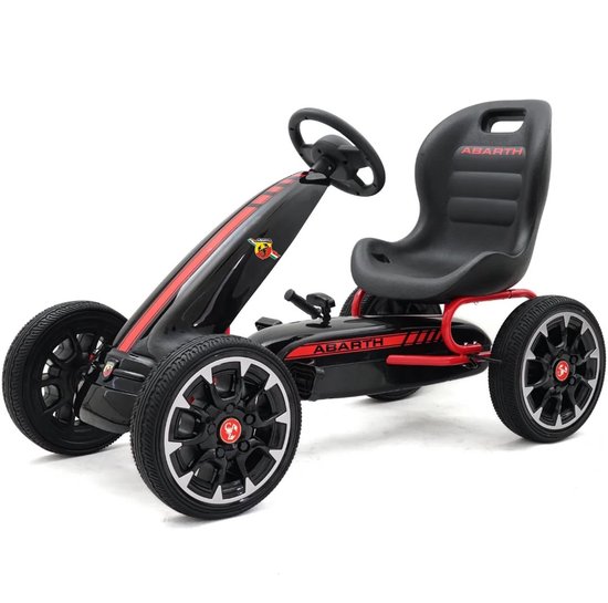 Abarth GoKart voor Kinderen - 3 tot 7 jaar - EVA wielen - Zwart