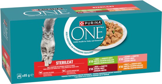 PURINA® ONE® Sterilcat - Kattenvoer Natvoer - Mix Selectie - 40 x 85 gr