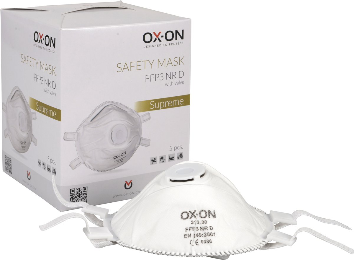 OX-ON stofmasker met uitademventiel FFP3 NR D - type 313.30 - filtermasker