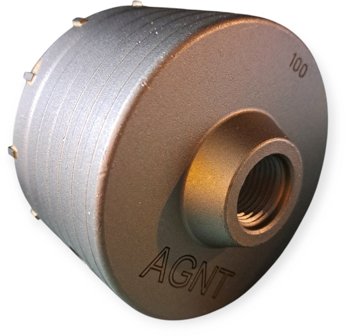 AGNT SDS Plus 100mm Gatenboor, betonboor, kernboor, diamantboor, dozenboor, booropzetstuk / SDS plus adapter gatzagen boren met 1 vergrendelingsschroef en 1 geleidingsboor