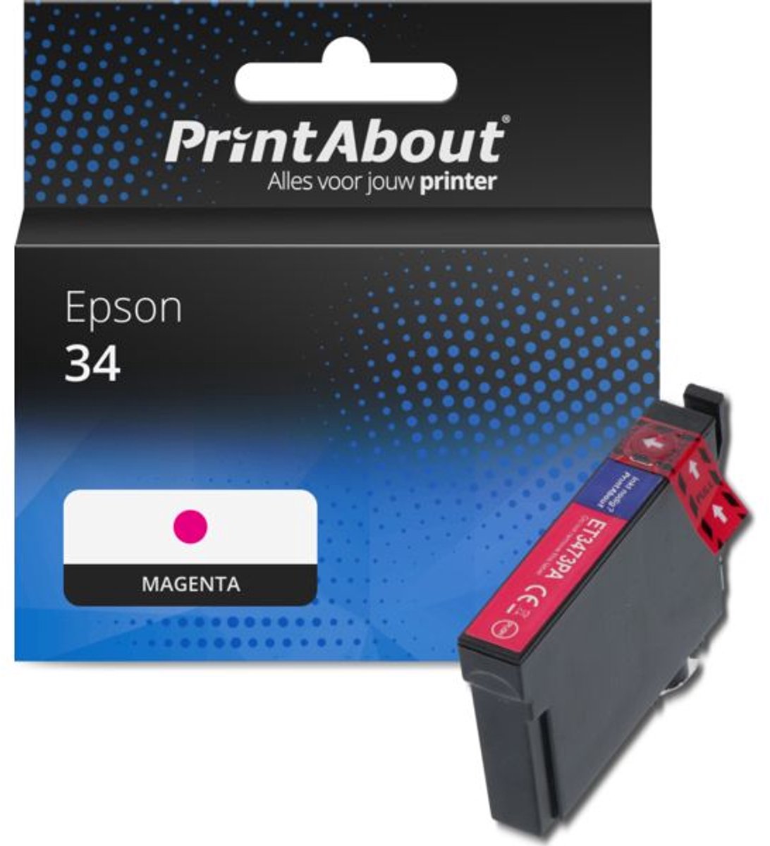PrintAbout huismerk Inktcartridge 34 (C13T34634010) Magenta geschikt voor Epson