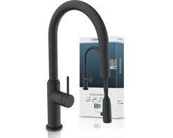 SCHÜTTE BLACKPOOL Keukenkraan - Met uittrekbare uitloop - Mat zwart