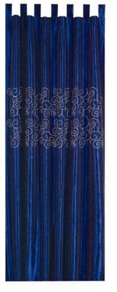 2LIF Florence plooiband gordijn blauw 140x245cm
