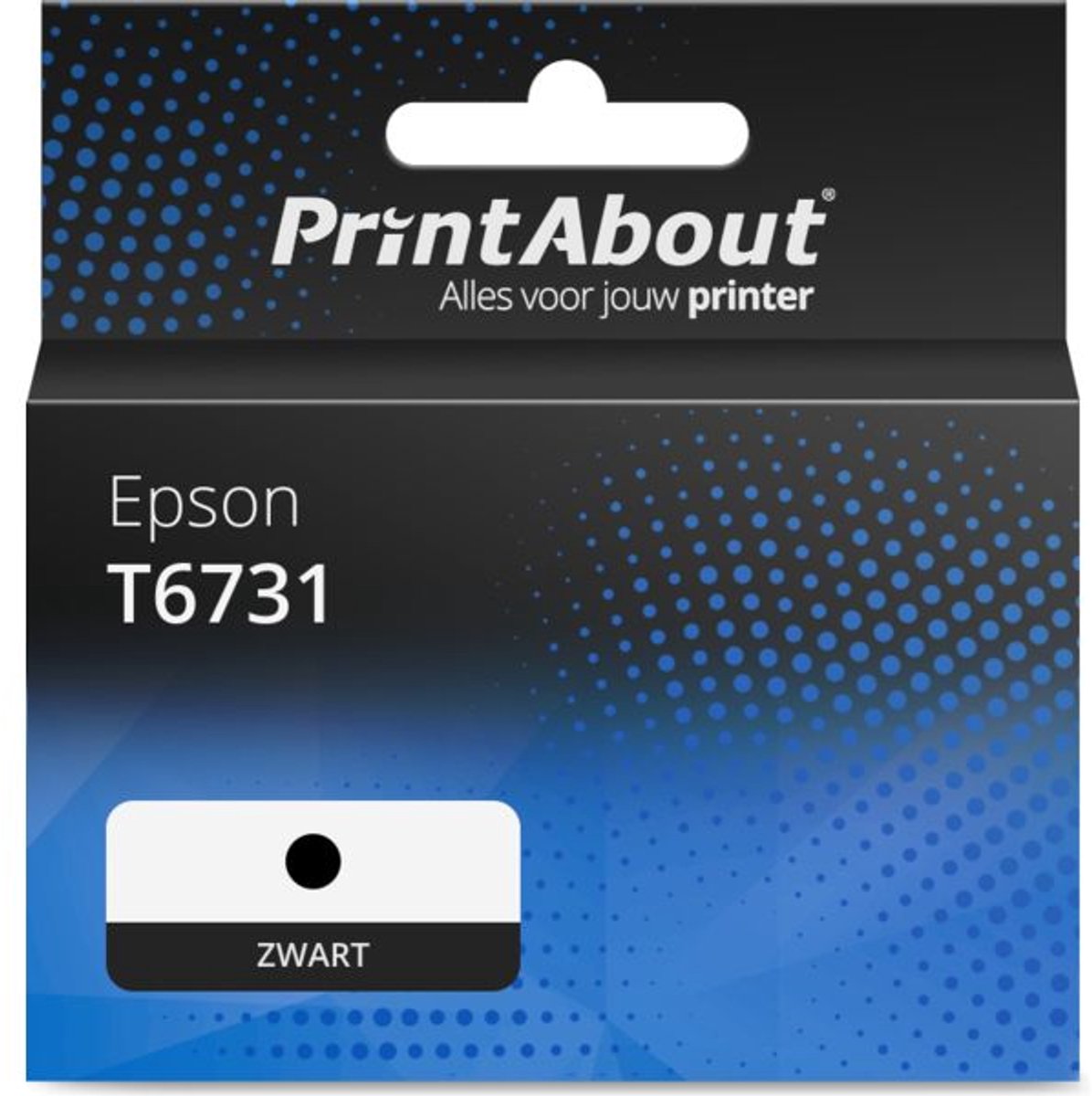 PrintAbout huismerk Inktcartridge T6731 Zwart geschikt voor Epson