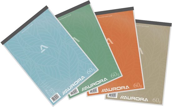 10 X Bloc-notes Aurora A4 line 100 feuilles 60gr