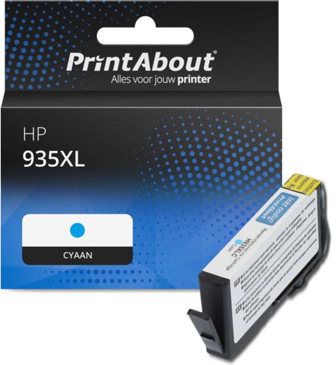 PrintAbout huismerk Inktcartridge 935XL (C2P24AE) Cyaan Hoge capaciteit geschikt voor HP