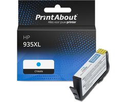 PrintAbout huismerk Inktcartridge 935XL (C2P24AE) Cyaan Hoge capaciteit geschikt voor HP