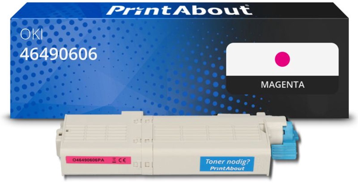 PrintAbout Huismerk OKI 46490606 Toner Magenta