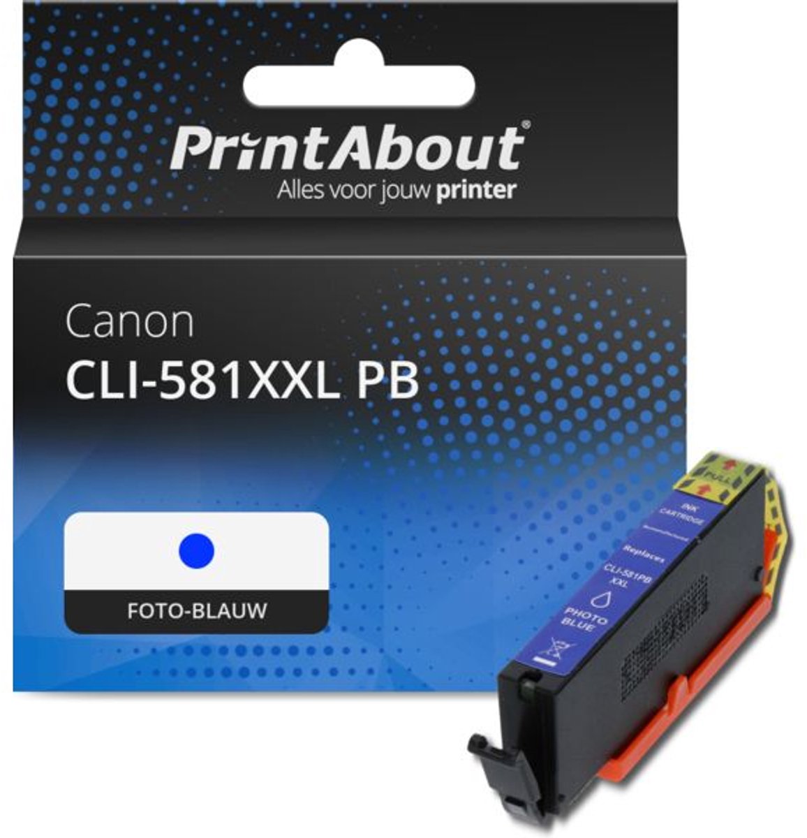PrintAbout Huismerk Canon CLI-581XXL PB Inktcartridge Foto-blauw Extra hoge capaciteit