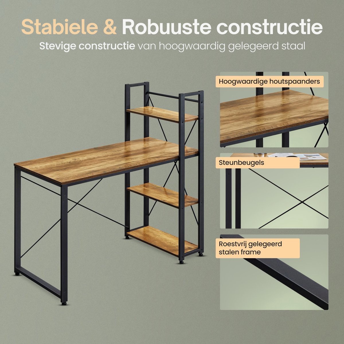 O'DADDY® Bureau met Verstelbare Voeten - Bureautafel - Computertafel - Game Bureau