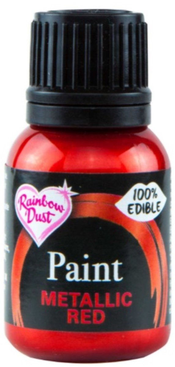 Rainbow Dust Metallic Paint Robijnrood 25g