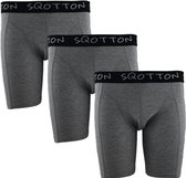 Lot de 3 boxers SQOTTON® - jambe longue - Grijs - Taille XL