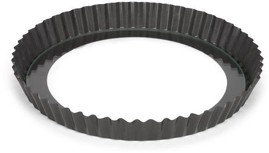 Patisse Bakvorm - voor taart of quiche - losse bodem - 28 cm - zwart