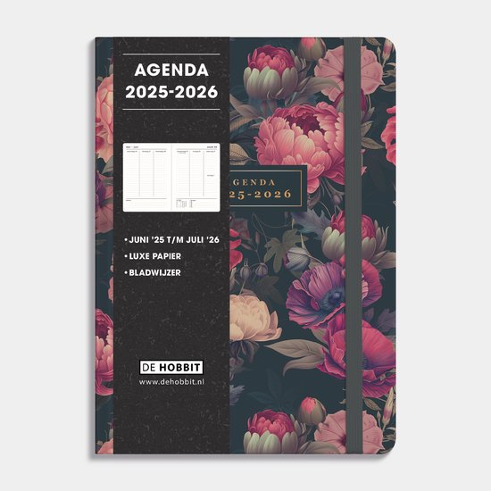 Hobbit - A5 Agenda 2025-2026 - 1 week op 2 pagina's - Harde Kaft - Agenda A5 (14,8 x 21 cm) - Klassiek