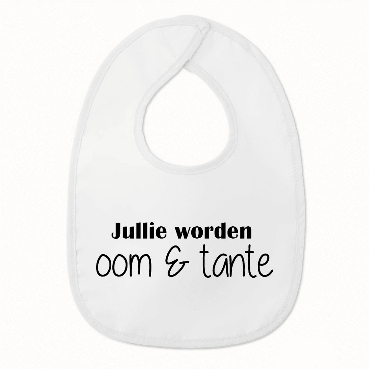 Goedkoopste Slabbetje met tekst - Jullie worden Oom & Tante - Zwangerschapsaankondiging - Wit/zwart | 100 katoen - Incl. hoogwaardige Klittenband sluiting - Kraamcadeau - Babyshower - Slabber | Incl. 2 jaar garantie