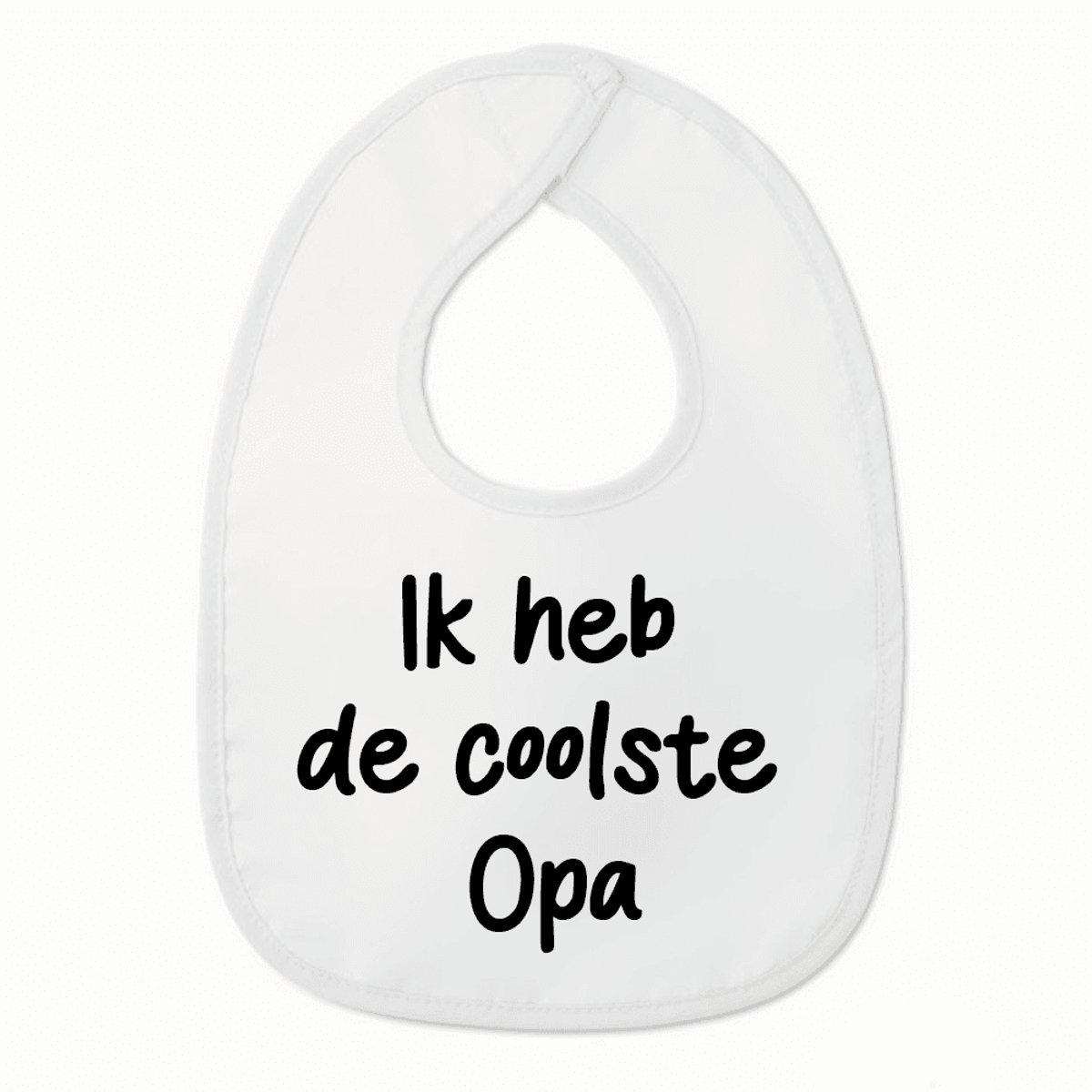 Goedkoopste Slabbetje met tekst - Ik heb de coolste opa - Wit/zwart | 100 katoen - Incl. hoogwaardige Klittenband sluiting - Kraamcadeau - Babyshower - Slabber | Incl. 2 jaar garantie
