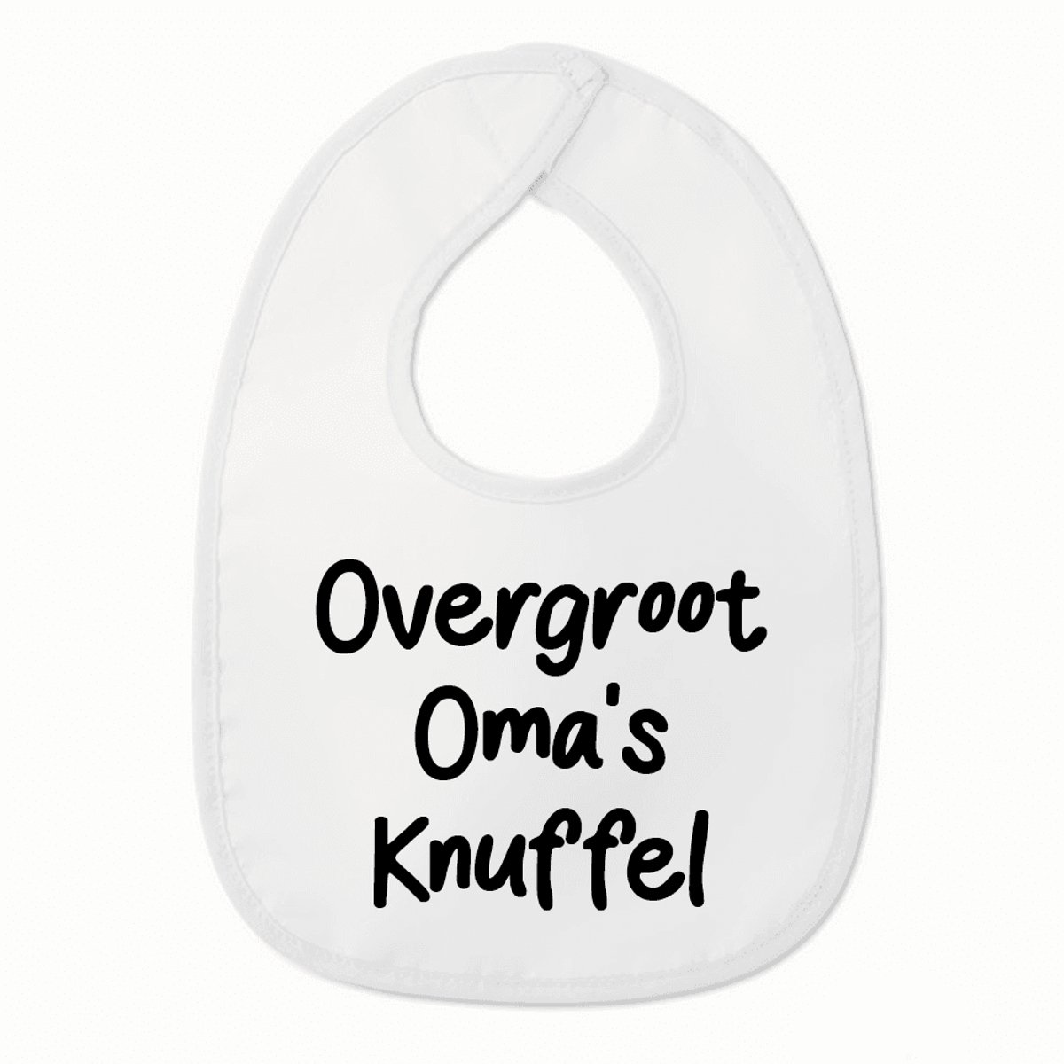 Goedkoopste Slabbetje met tekst - Overgroot Oma's Knuffel - Wit/zwart | 100 katoen - Incl. hoogwaardige Klittenband sluiting - Kraamcadeau - Babyshower - Slabber | Incl. 2 jaar garantie